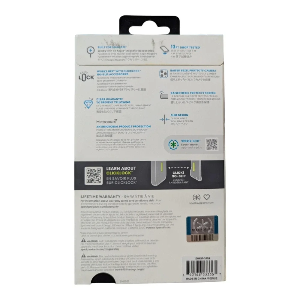 H8. Speck Presidio Perfect-Clear MagSafe Case for‎ Apple iPhone 14 Plus - Clear